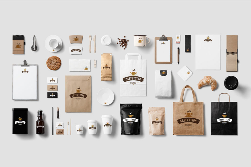 Coffee shop brand image mock up